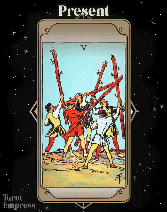5 of Wands Present