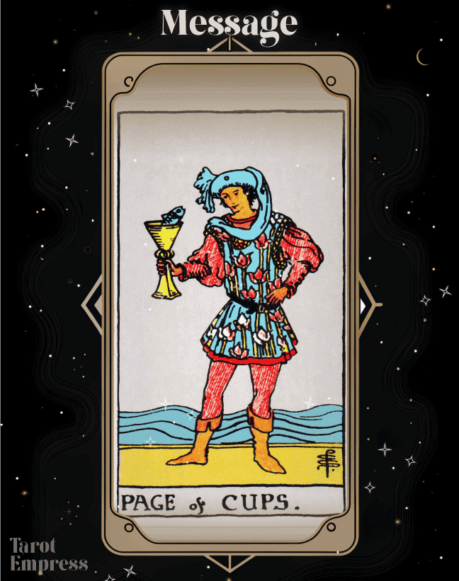 Page of Cups as a Message