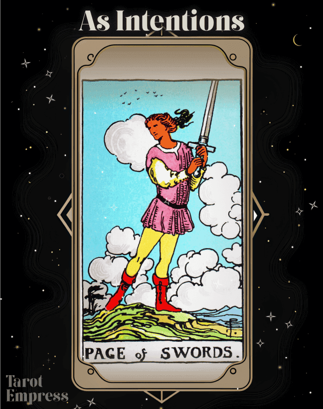 Page of Swords as Intentions