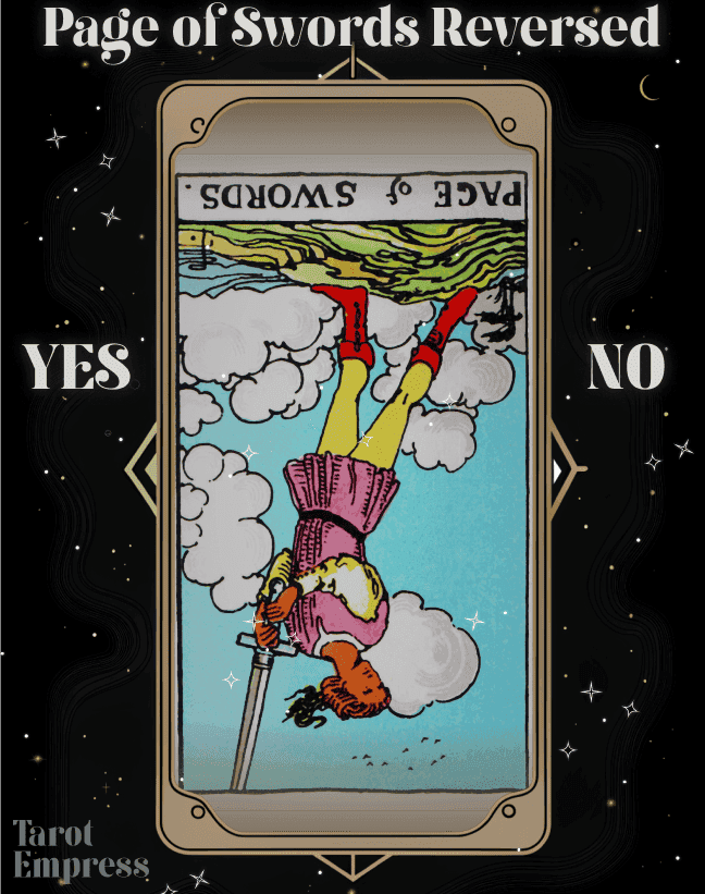 page of swords reversed yes or no