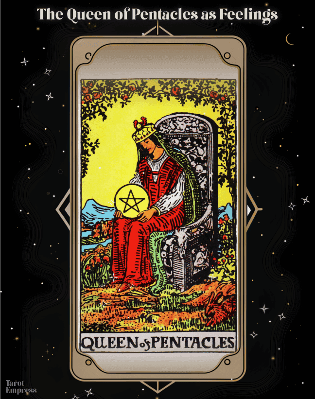 queen of pentacles as feelings