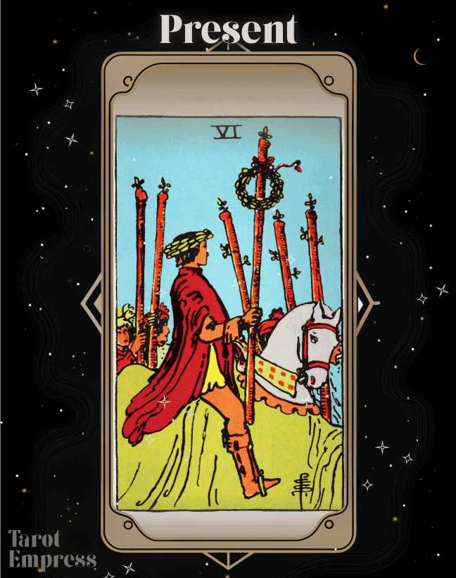 6 of Wands Present