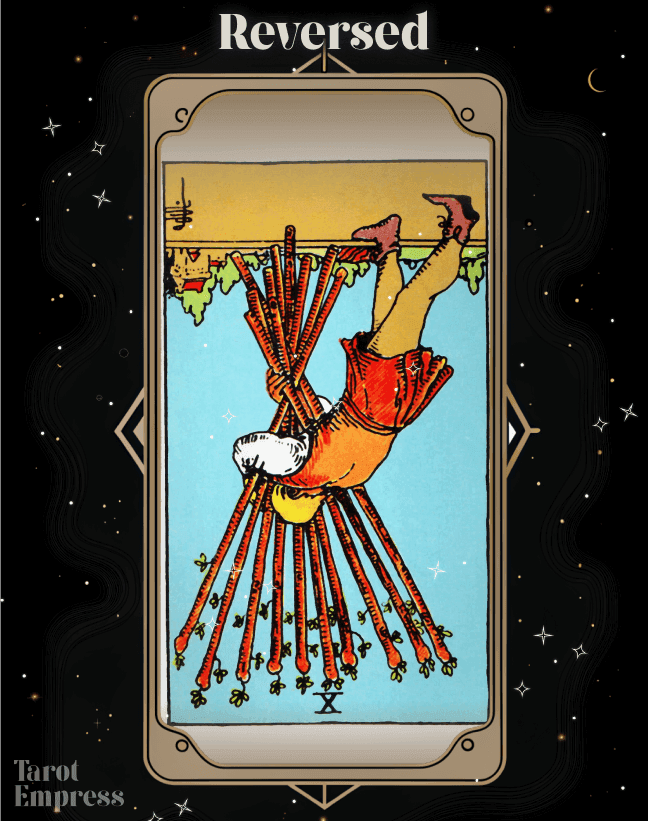 10 of Wands Reversed