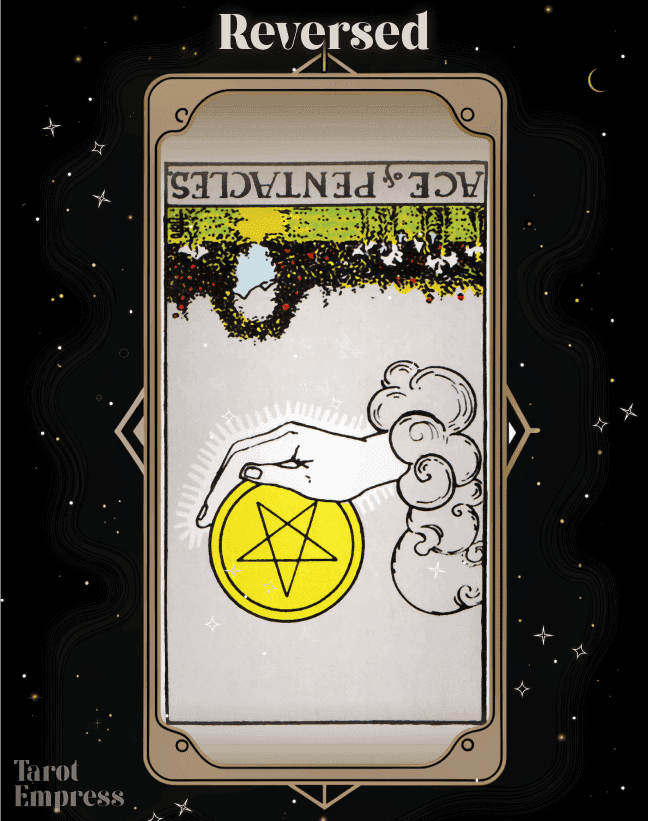Ace of Pentacles Reversed