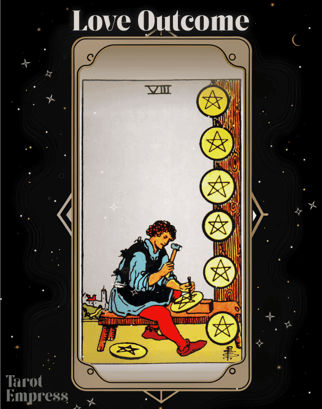 8 of Pentacles Love Outcome