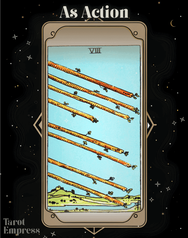 8 of Wands as Action