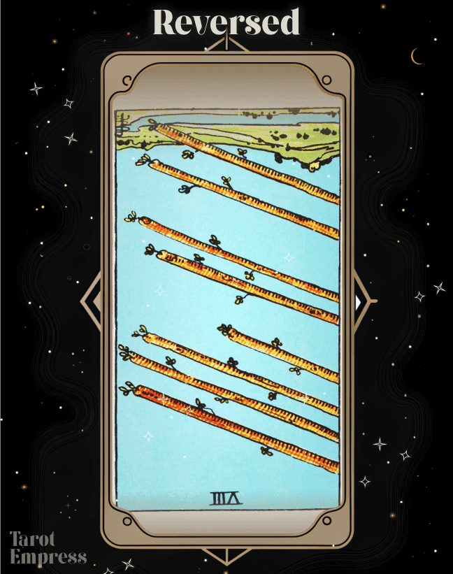8 of Wands Reversed
