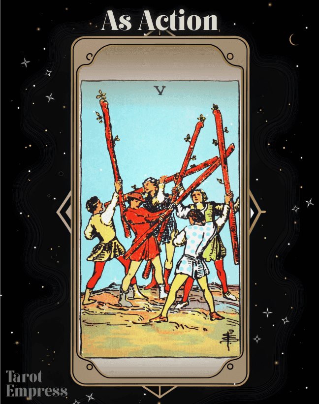 5 of Wands as Action