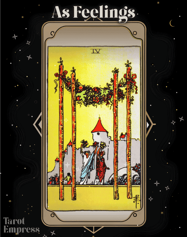 4 of Wands as Feelings