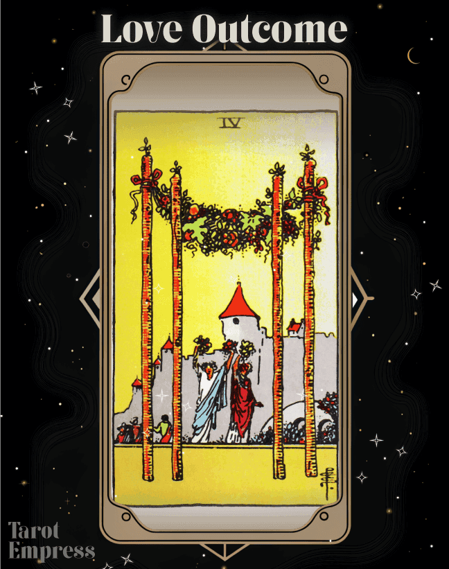 4 of Wands Love Outcome