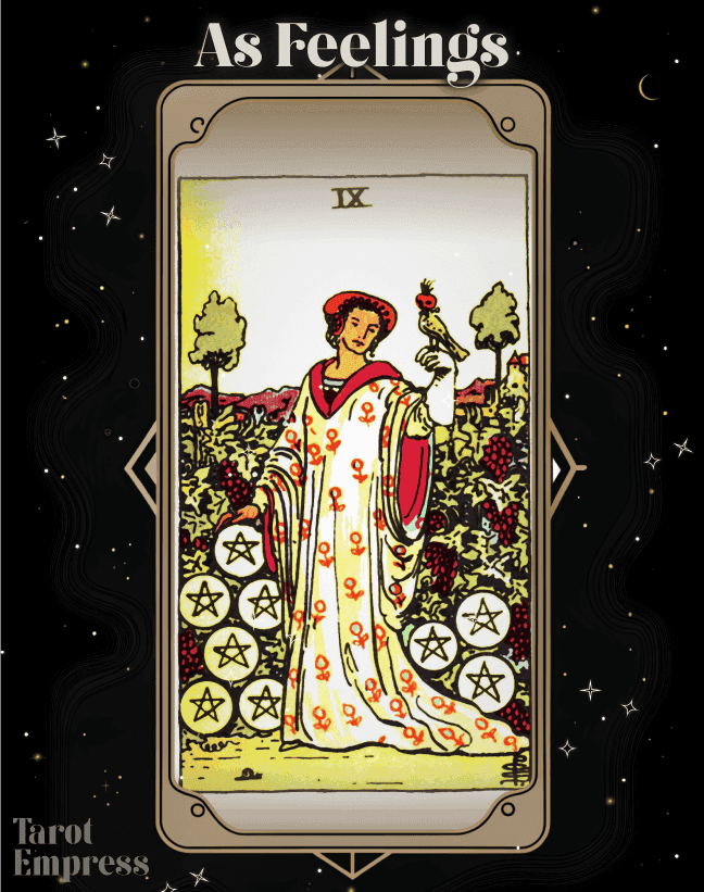 9 of Pentacles as Feelings