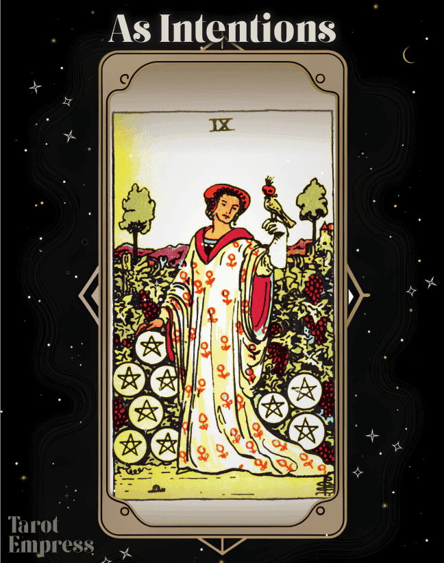 Nine of Pentacles as Intentions