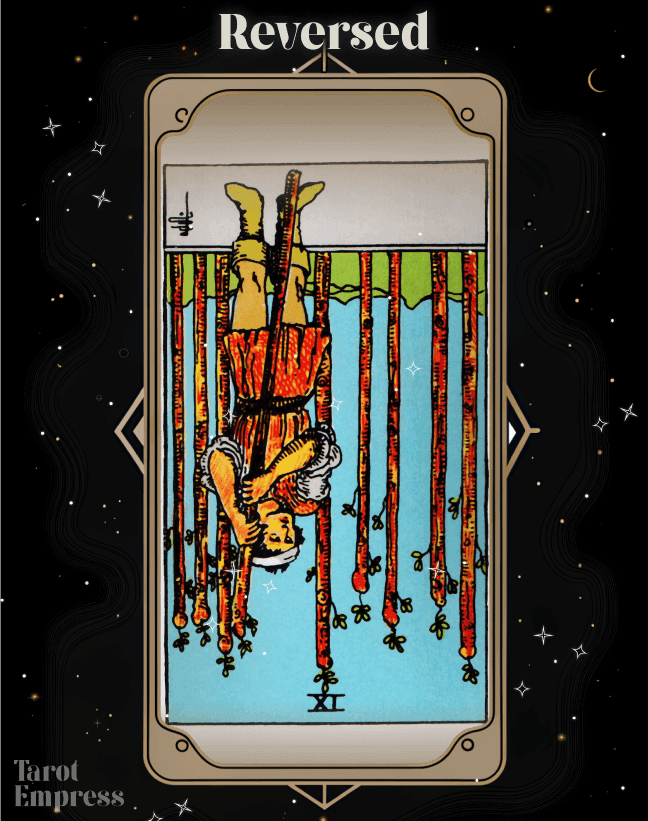 9 of Wands Reversed