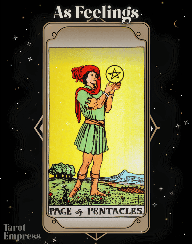 Page of Pentacles as Feelings