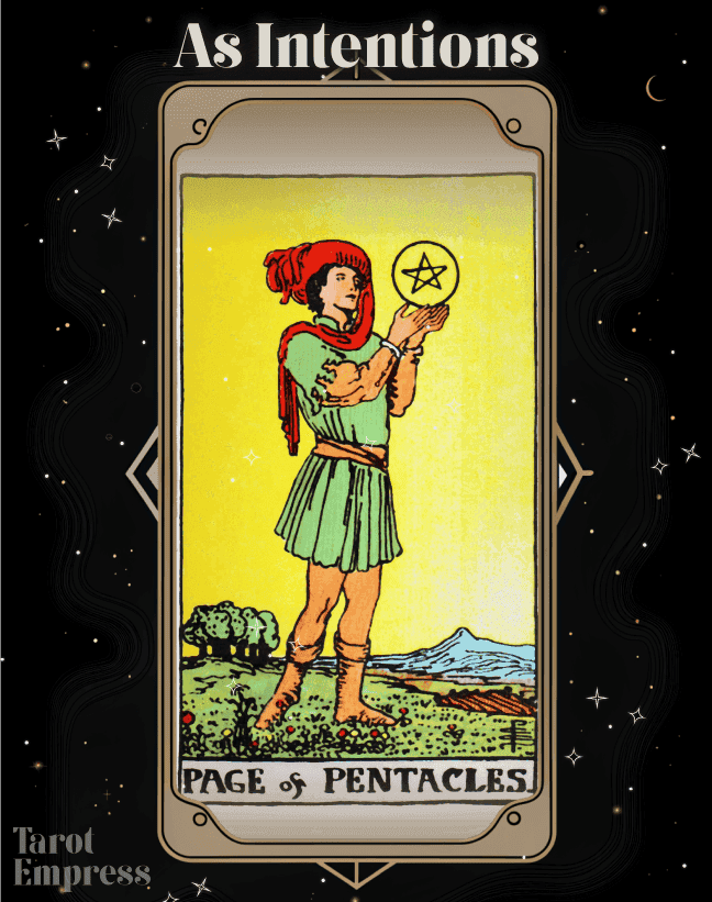 Page of Pentacles As Intentions