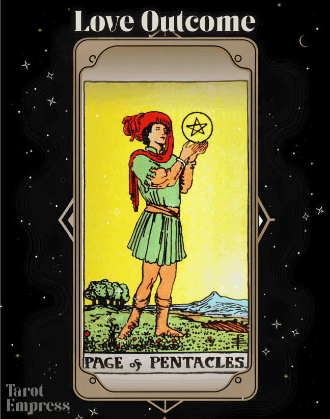 A tarot card image showing the Page of Pentacles in a reversed position, symbolizing missed opportunities and stagnation.