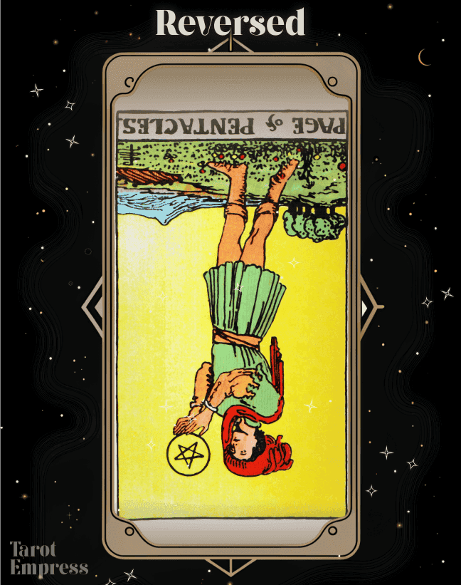 Page of Pentacles Reversed
