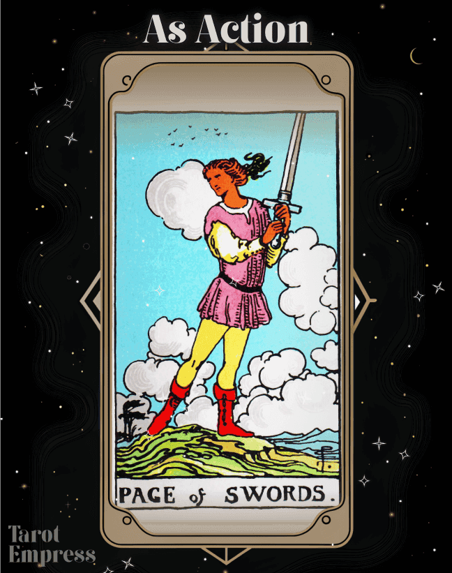 Page of Swords as Action