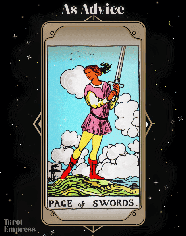 Page of Swords Advice