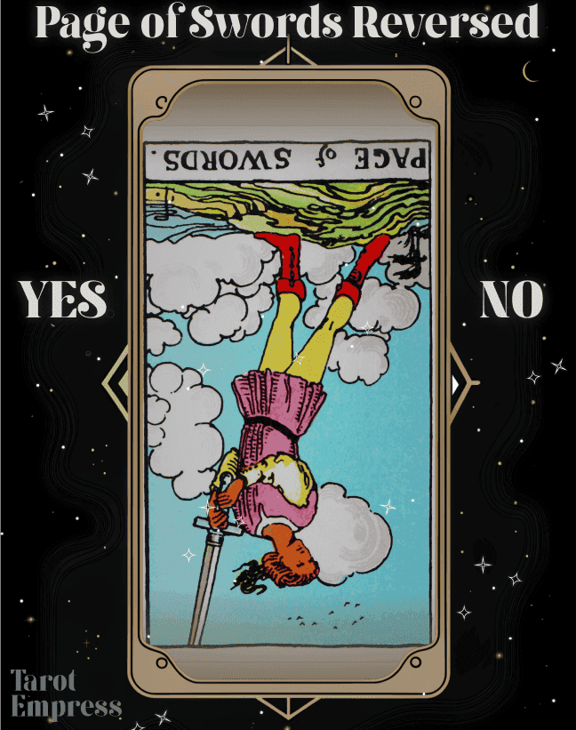 Page of Swords Reversed Yes or No: Interpreting Deeper Meanings in