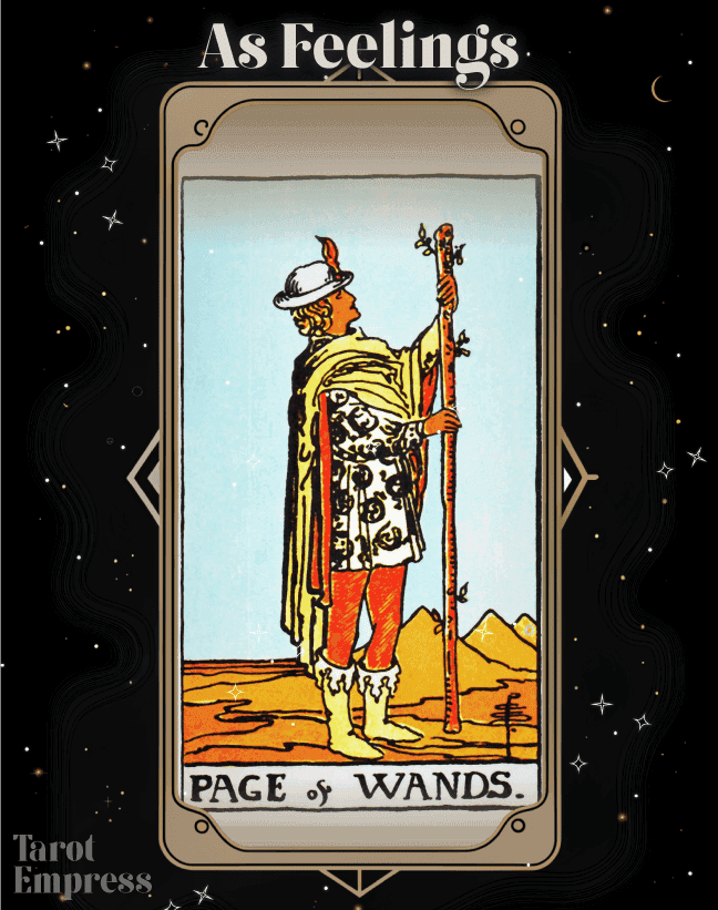 Page of Wands as Feelings