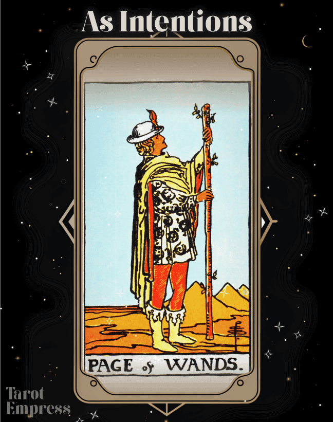 Page of Wands as Intentions