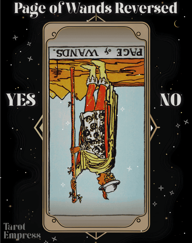 Page of Wands Reversed Yes or No: Interpreting Deeper Meanings in