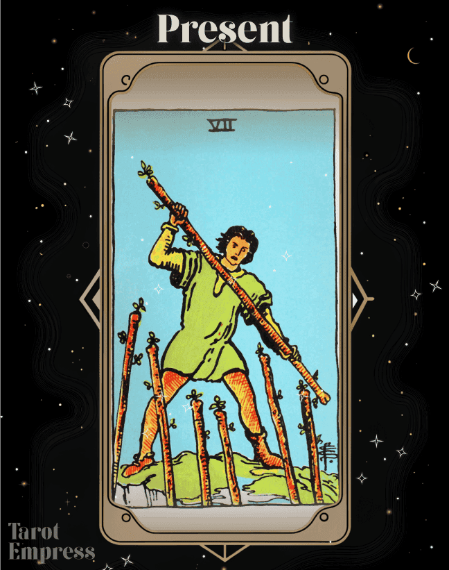 7 of Wands Present