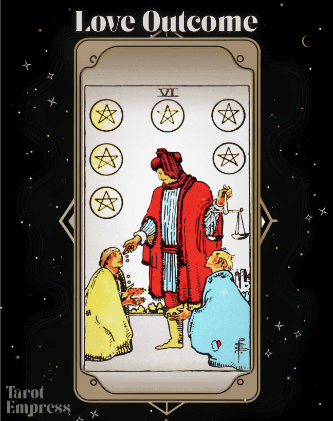 6 of Pentacles Love Outcome