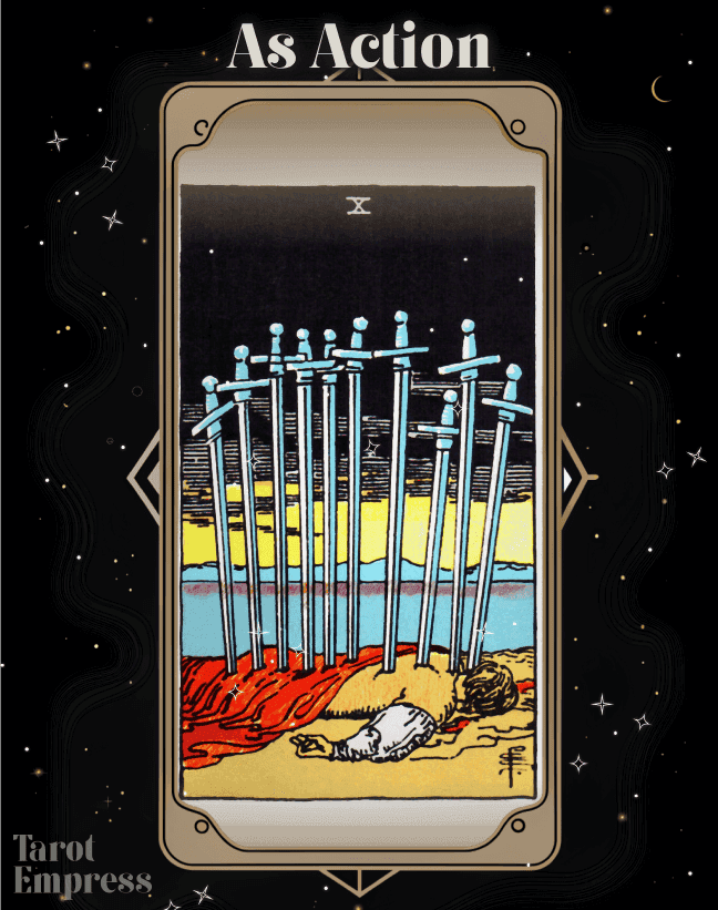 10 of Swords as Action