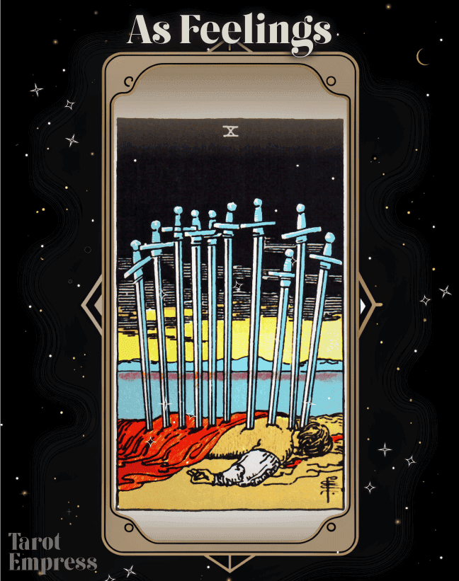 10 of Swords as Feelings