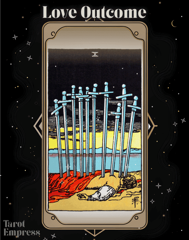 10 of Swords Love Outcome