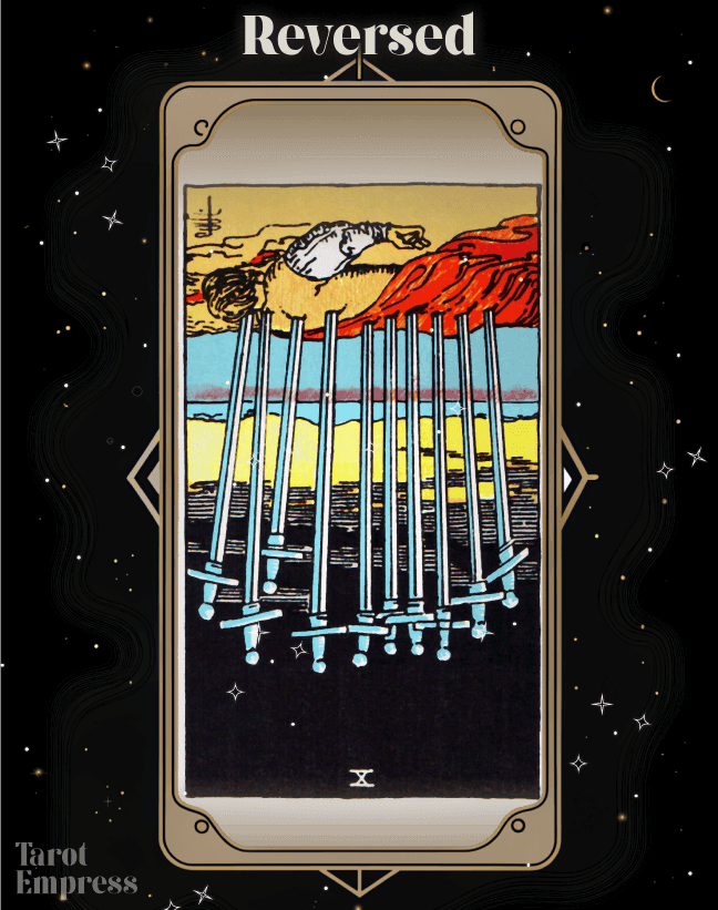10 of Swords Reversed