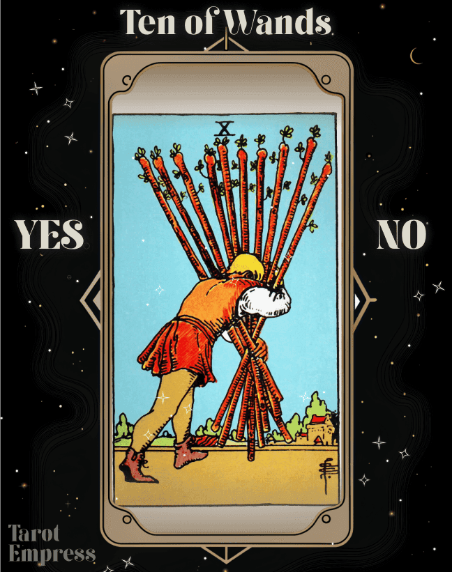 10 of Wands Yes or No