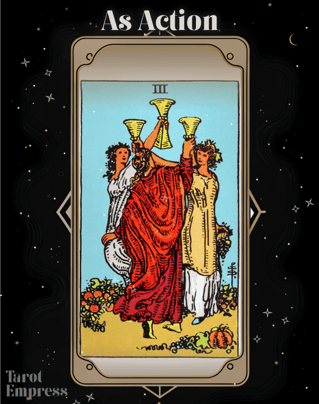 3 of Cups as Action