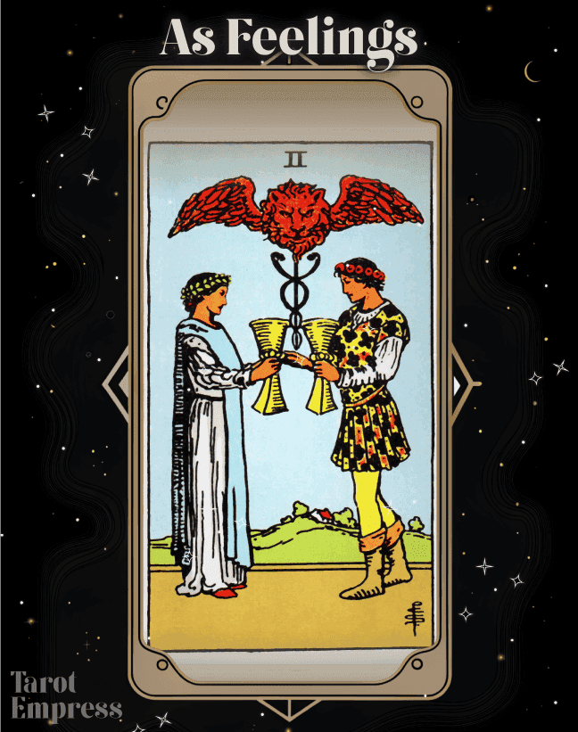 2 of Cups as Feelings
