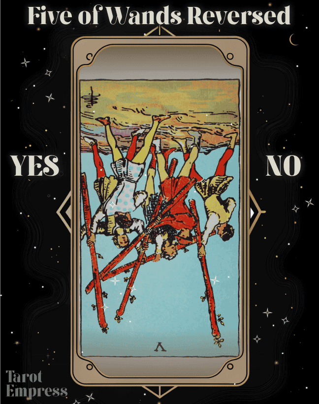 Five of Wands Reversed Yes or No? (Interpreting Tarot Meanings)