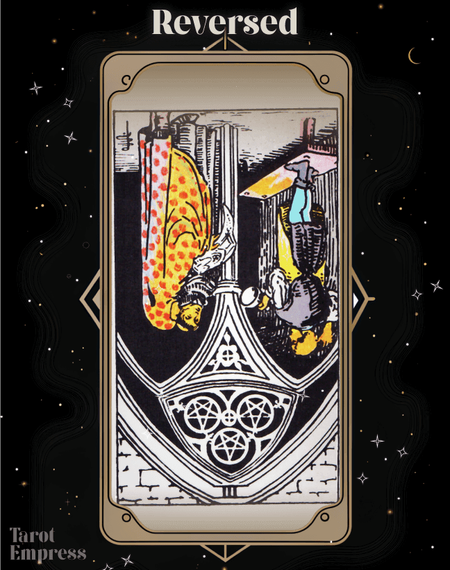 Three of Pentacles Reversed Tarot Card